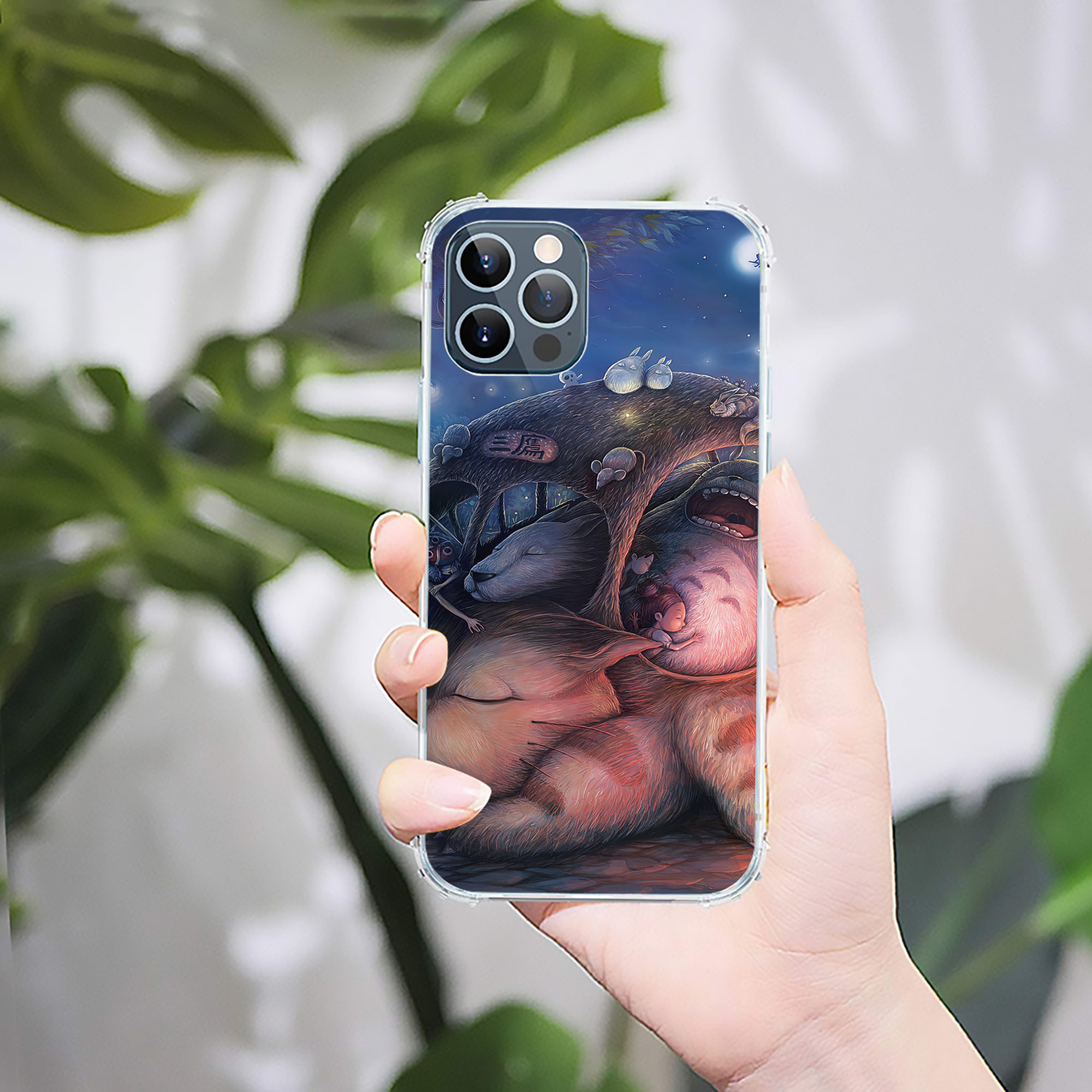 （画像用） となりのトトロ 草壁メイ 草壁サツキ My Neighbor Totoro Satsuki Kusakabe Mei Kusakabe 【iPhone 12シリーズ対応】透明スマホケース（クリアソフトケース）